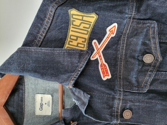 GAP Denim Jacket with Patches - Picture 2 of 6
